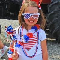 girl celebrating the fourth of July