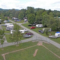 aerial view of campgound