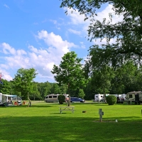 view of campsite with campers
