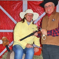 couple dressed up as cowboy and cowgirl