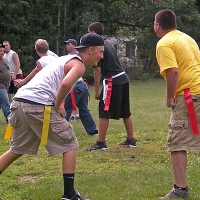 people playing flag football