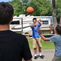 boys playing basketball