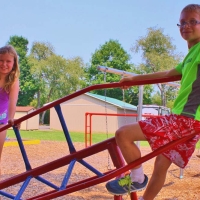 boy and girl at the playground