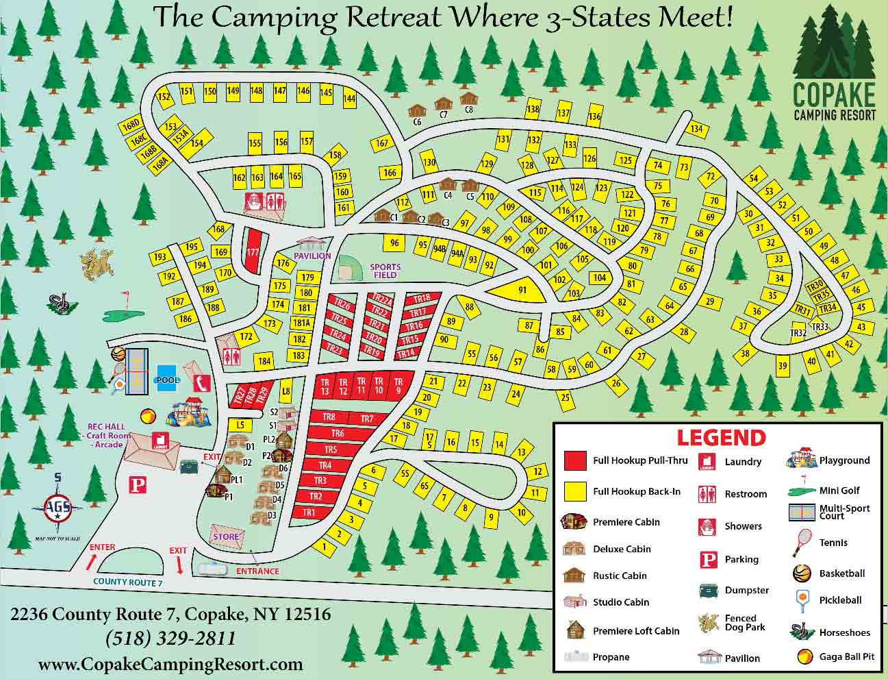 copake rv resort map