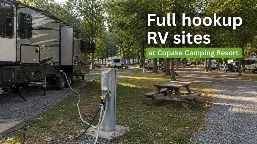 Full hookup RV sites at Copake Camping Resort